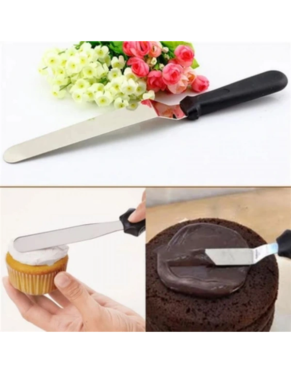 İvory Eğik Pasta Paleti Sıvama Spatulası 20 Cm Oval Uçlu Spatula
