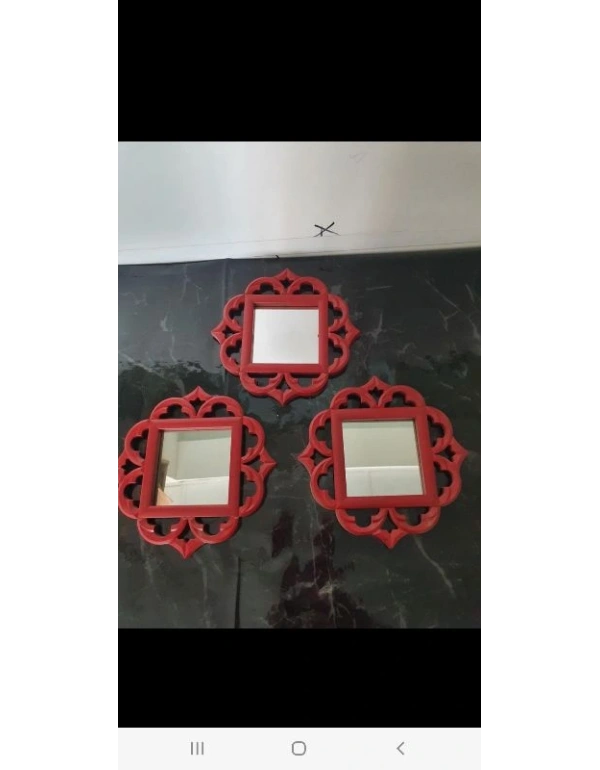 Dekor Kare Ayna Plastik