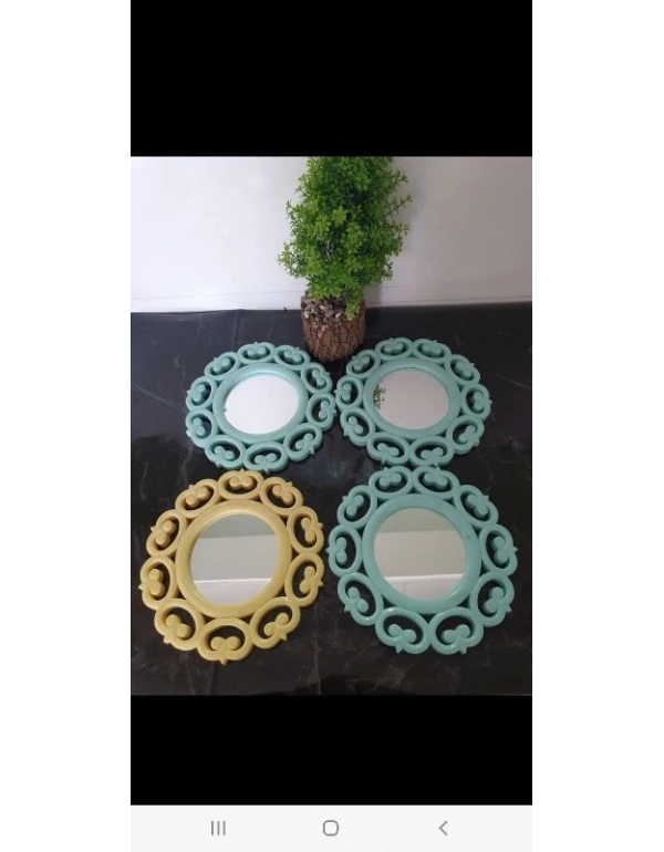 Dekor Yuvarlak Ayna Plastik