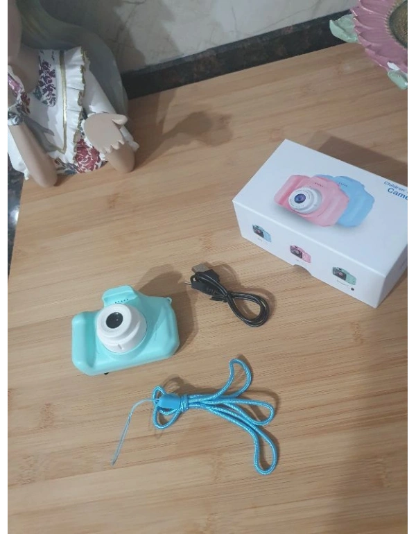 Dijital Oyunlu Çocuk Fotoğraf Makinesi Mint Yeşili