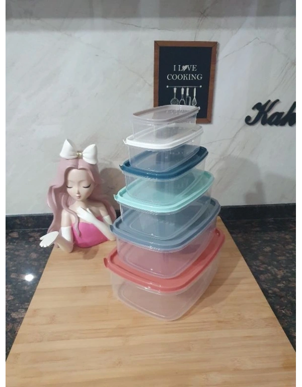 6Lı Violet Saklama Kabı Renkli