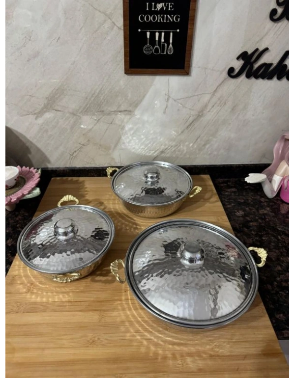 Alüminyum 3Lü Sahan Kapaklı