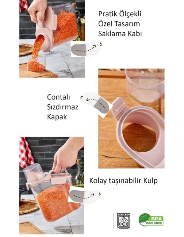 Çok Fonksiyonlu Saklama Kap Ölçekli