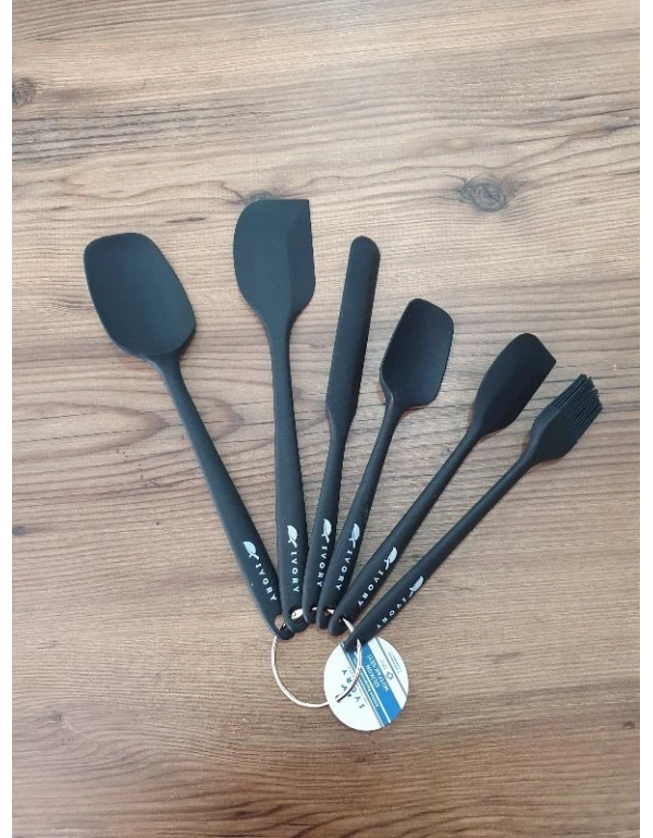 İvory 6Lı Spatula Siyah