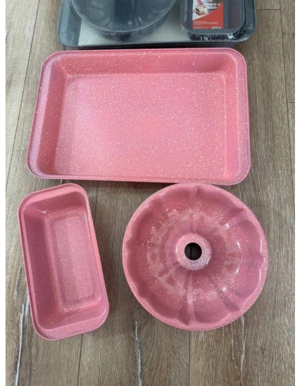 3Lü Teflon Set Kek Kalıbı