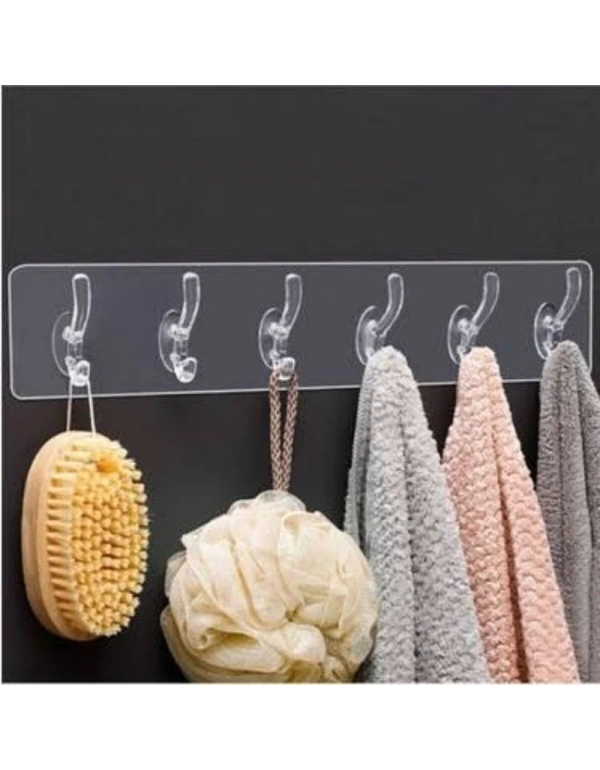 6Lı Şeffaf Askılık