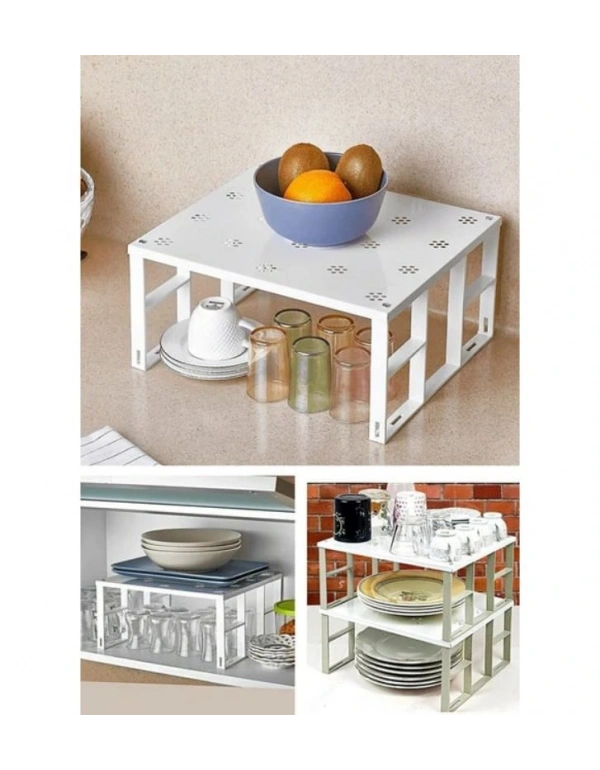 Çiçekli Raf Düzenleyici Metal Dolap İçi