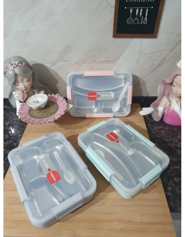 Çelik Beslenme Kutu Büyük 3 Bölmeli