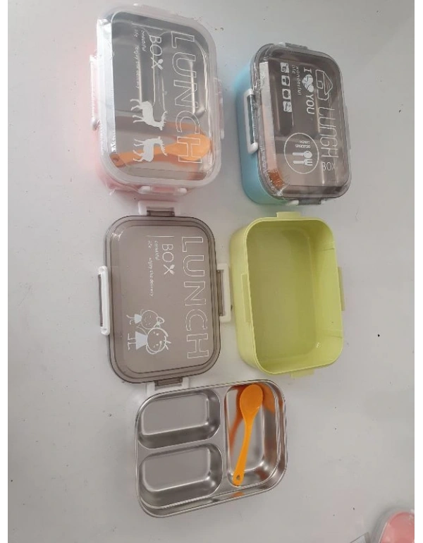 Lunch Yazılı Çelik Beslenme Kutusu