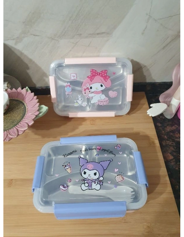 Desenli Lunch Box Kuromini Desen Çelik
