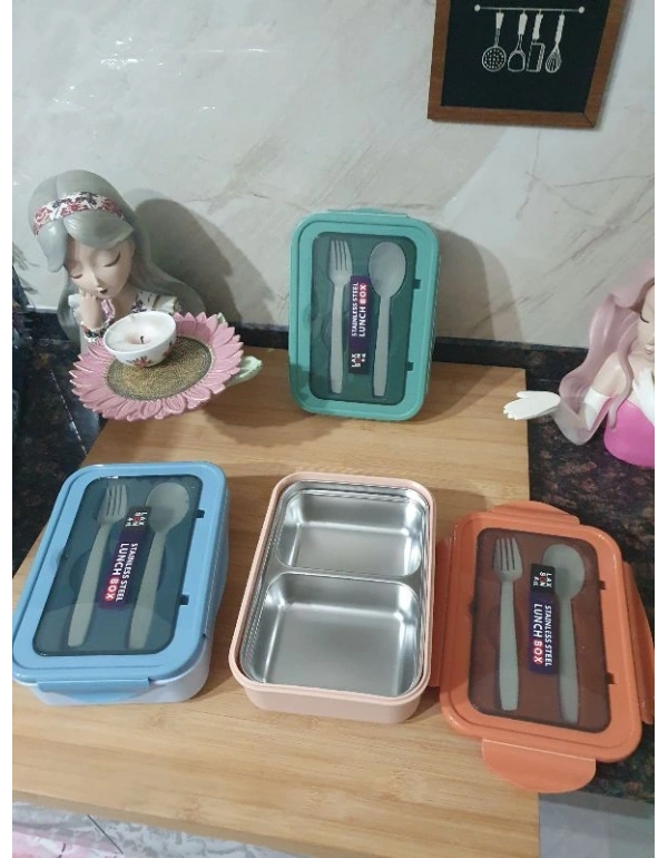 Çelik 2 Bölmeli Beslenme Kutu