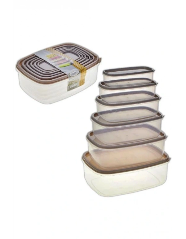 6Lı Saklama Kabı Violet Vizon