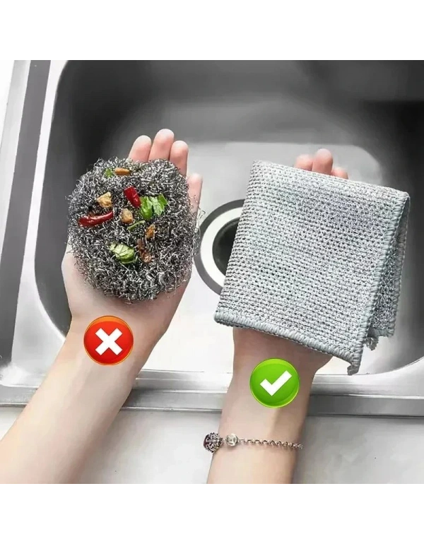 2 Katlı Bulaşık Telli Bez