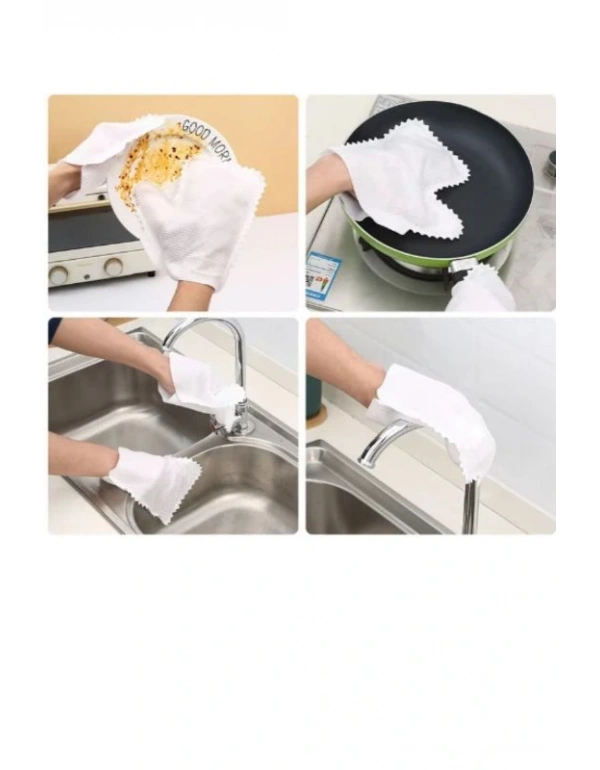 23 Cm Yıkanabilir 10Lu Mikrofiber Toz Alma Temizlik Eldiveni