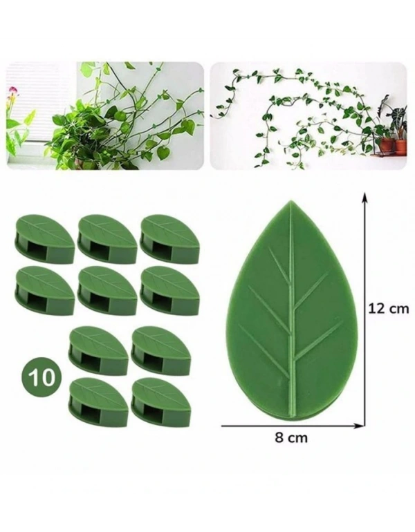 Yaprak Klips 10Lu Bitki Sarmaşık Kablo Düzenleyici Yeşil