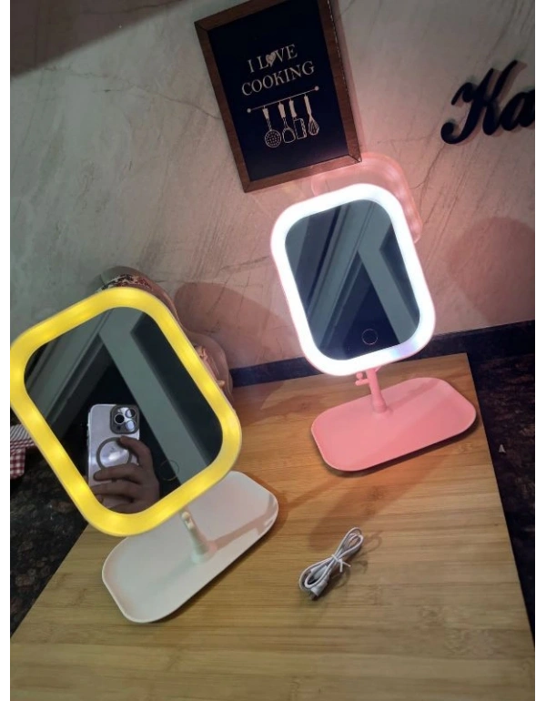 Kare Led Işıklı 3 Modlu Makyaj Aynası