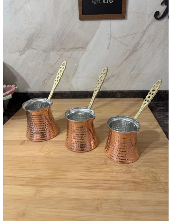 3Lü Takım Bakır Cezve