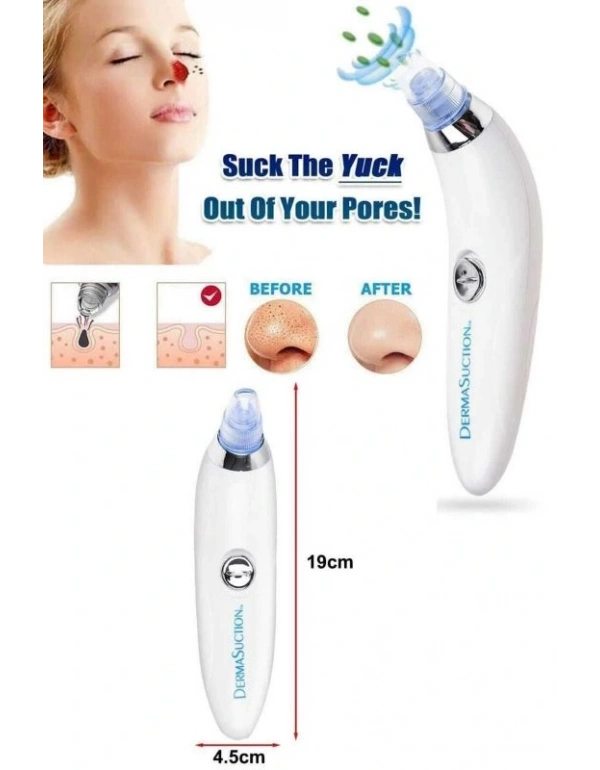 Pilli Derma Suction Vakumlu Siyah Nokta Yüz Temizleme Cihazı
