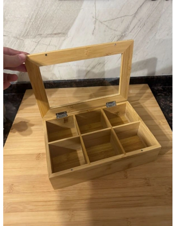 Bambu Çay Kutusu Organizer