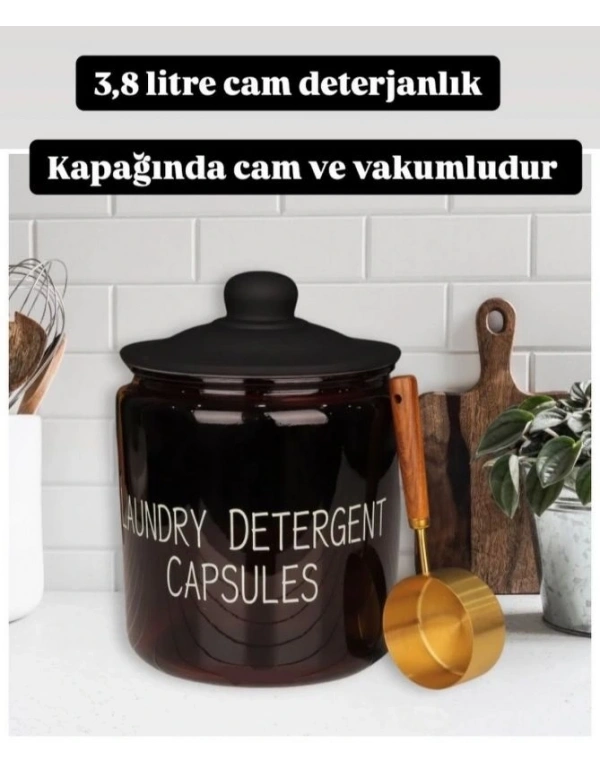 3800 Ml Cam Deterjan Kutusu Vakum Kapak