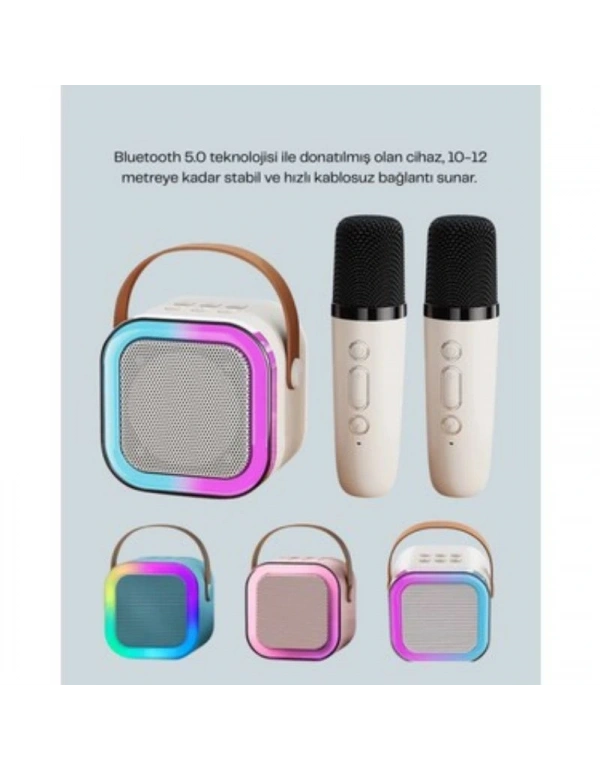 Taşınabilir Karaoke Seti 2 (İki) Mikrofonlu