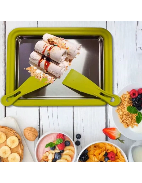 Ev Tipi Spatulalı Dondurma Tepsisi Dondurma Tavası