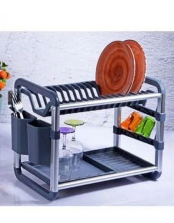 2 Katlı Tezgah Üstü Alüminyum Tabaklık 49X33,5X26,5