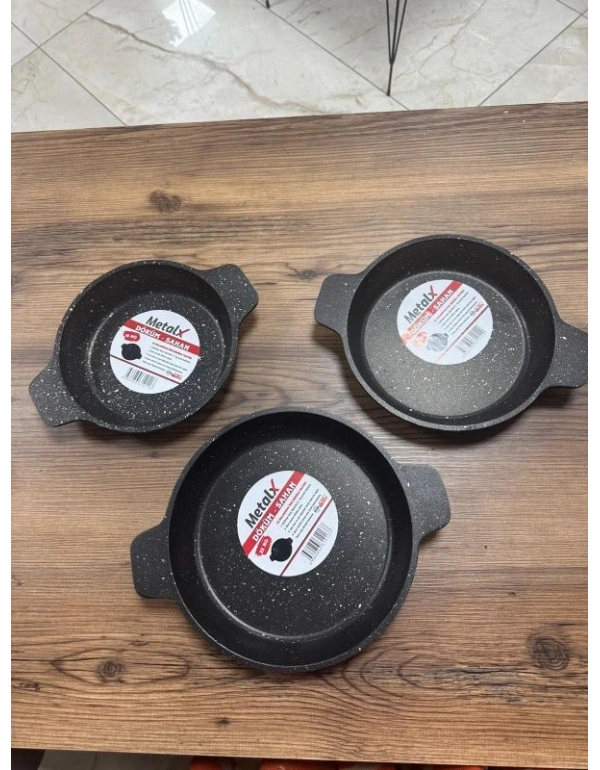 Eko Metalx Model 3lÜ Sahan Seti ( 22 cm 20cm 18 cm )