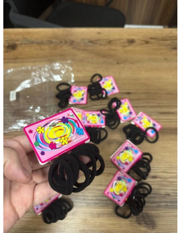 6’lı Kalın Havlu Lastik Toka Siyah Km 8-1