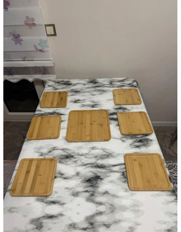 Bambu 7 Parça Pasta Seti 20x20 Cm