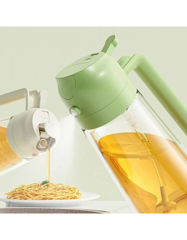 2in 1 Cam Çift Fonksiyonlu Yağdanlık Sprey Yağ Şişesi 550 Ml