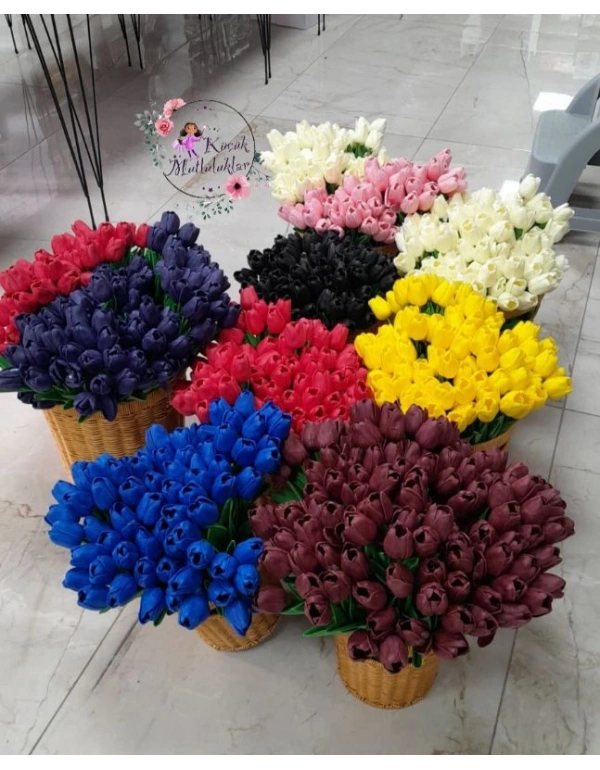 Yapay Lale Çiçek 10lu Demet