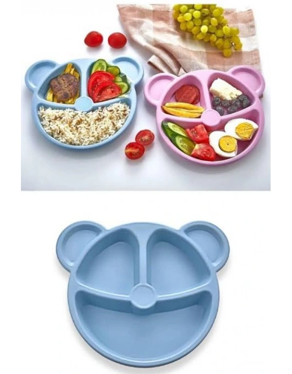 Ayıcık Mama Tabağı 3 Bölmeli