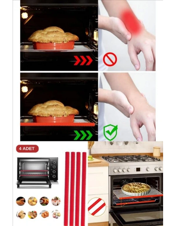 Silikon Fırın Izgara Tepsi Sap Tutucu