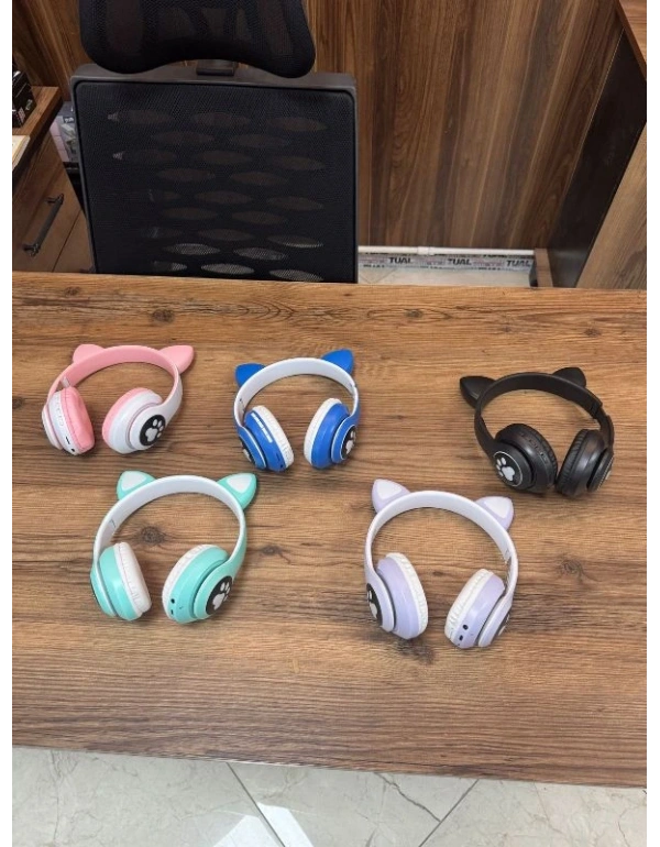 Kedili Kulaklık Mavi