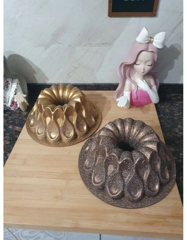 Maas Nilüfer Döküm Kek Kalıbı Gold