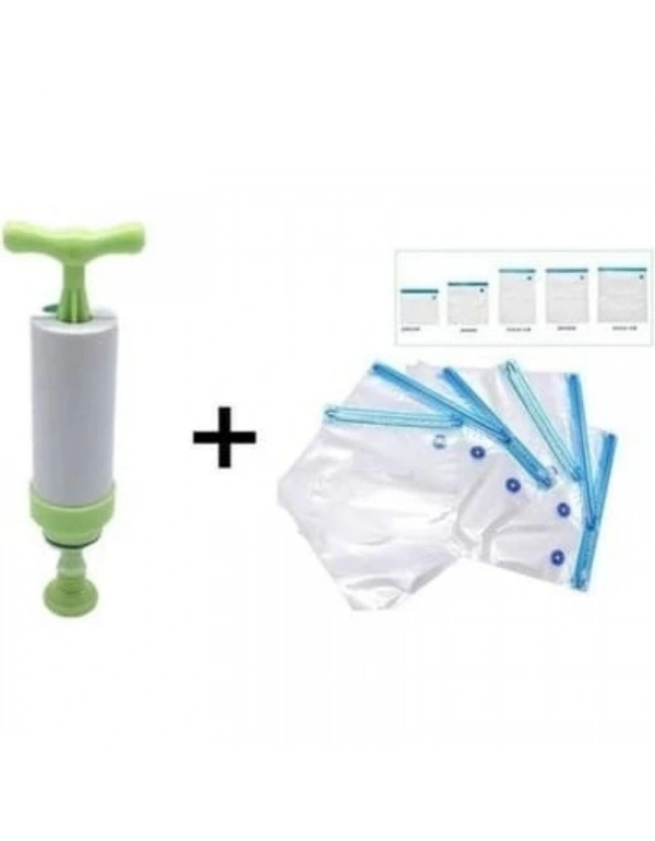 15li Vakumlu Gıda Yiyecek Saklama Poşeti Torbaları Ve Pompası