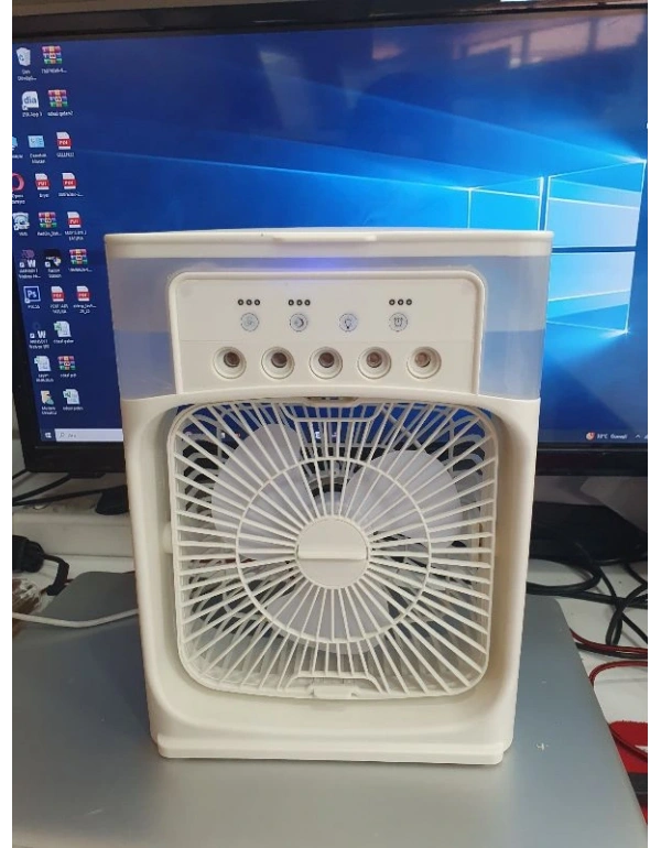 Su Ve Buz Hazneli Masa Vantilatörü 600 Ml Kapasiteli Nemlendirici Soğuk Fan Klima