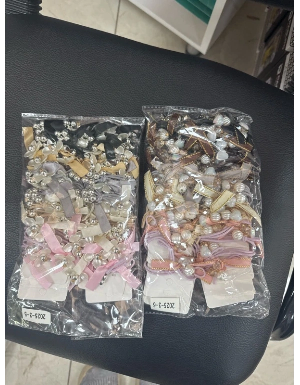 Renkli Çiçekli Boncuklu Bağlamalı 2li Toka Km 3-5 3-6