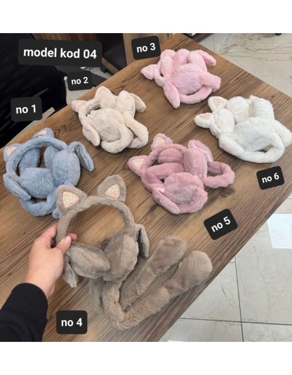 Peluş Kulaklık No 4 Kedili Model