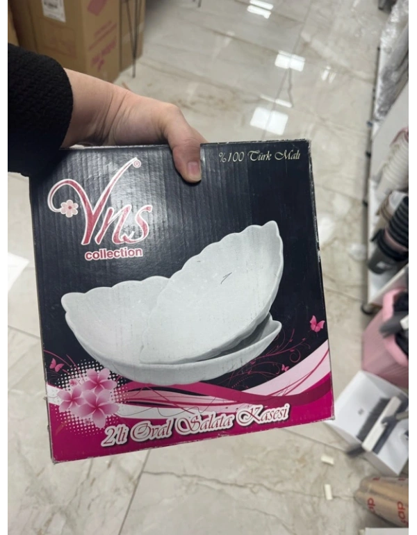 2li Oval Salata Kasesi Seramik
