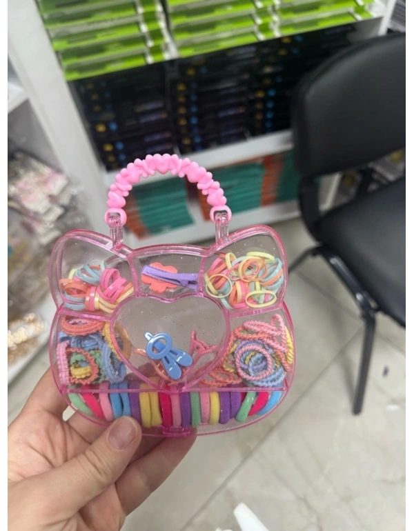 Kedi Çantalı Toka Seti