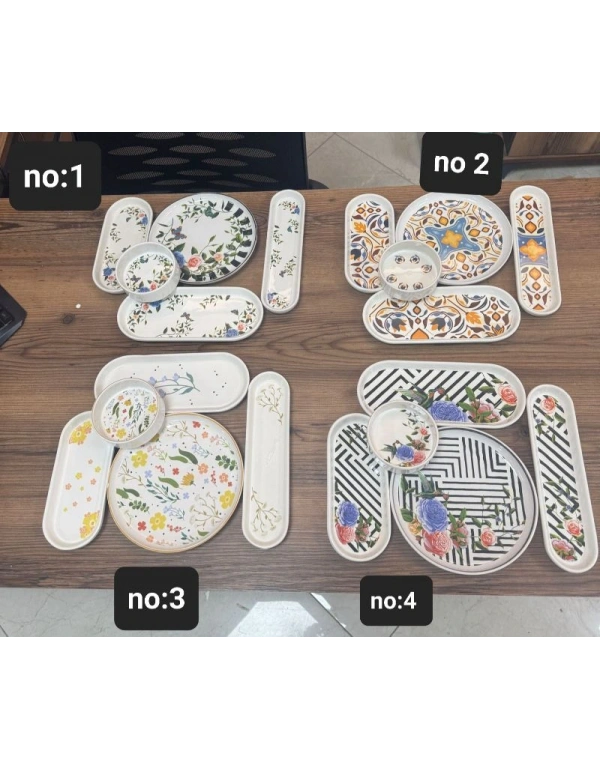 Lvn 14 Parça Kahvaltı Seti Seramik No 1-48576