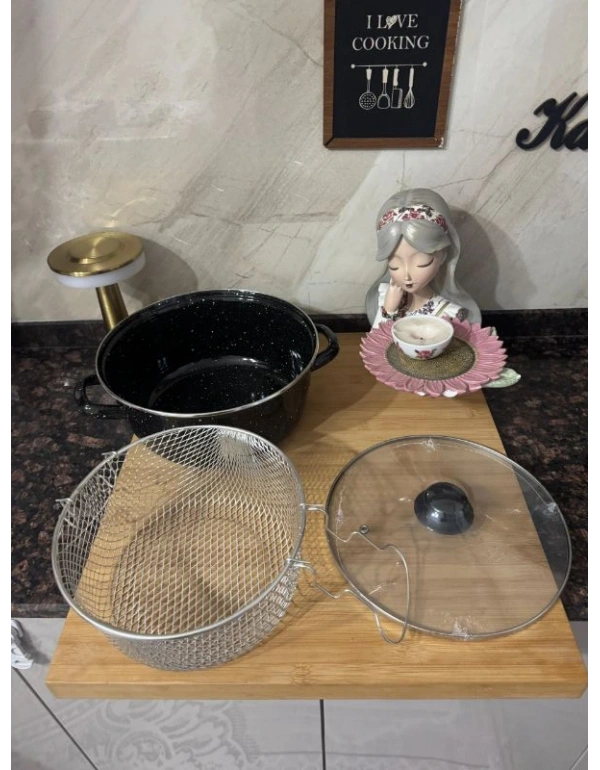 Emaye Kızartma Tenceresi Lüks