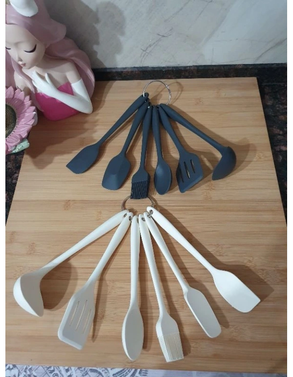 İvory Mini 6Lı Kepçeli Servis Seti krem