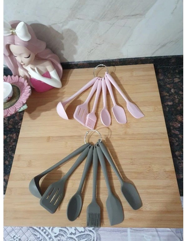 İvory Mini 6Lı Kepçeli Servis Seti pembe