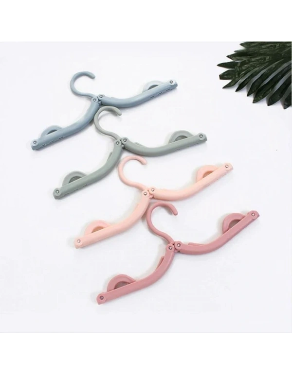 5Li Portatif Katlanabilir Seyahat Elbise Çocuk Askı Pembe