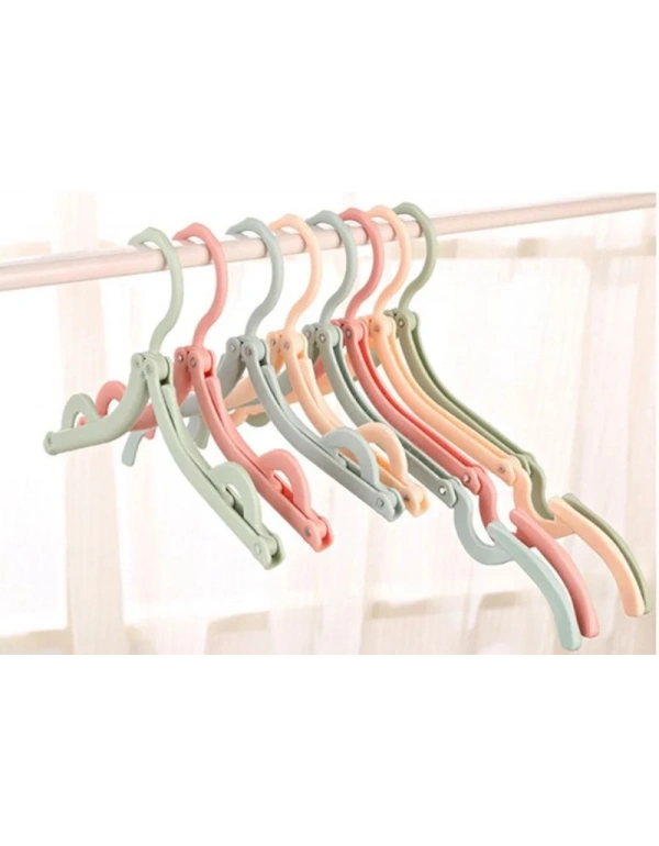 5Li Portatif Katlanabilir Seyahat Elbise Çocuk Askı Yeşil