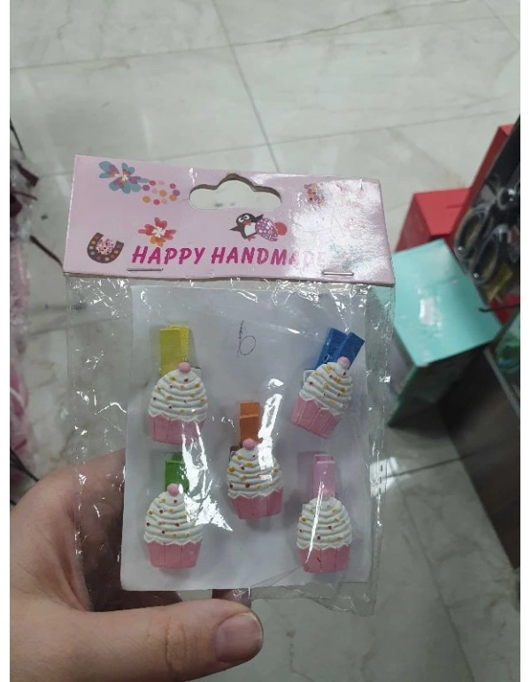 Cupcake / Çiçek Model Mandal 5Li