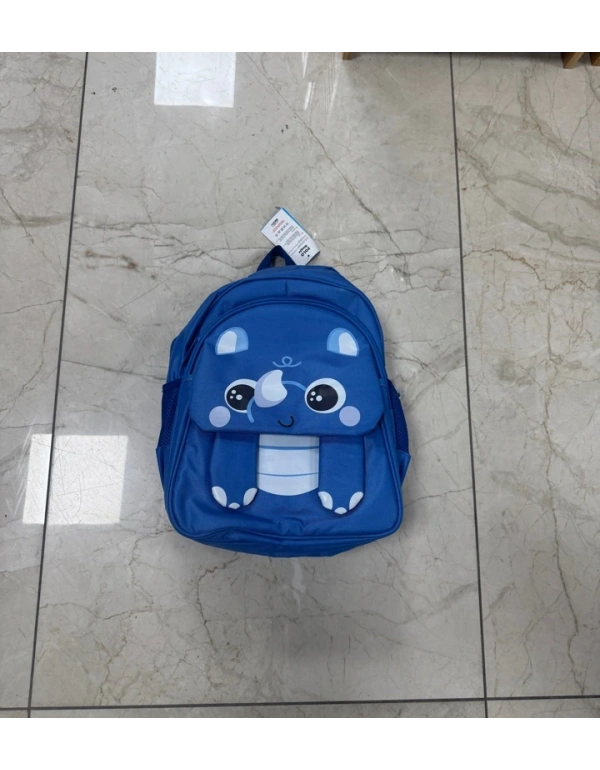 Mavi 3Lü Long Sleeve Sevimli Anasınıfı İlkokul Çantası Dinazorlu